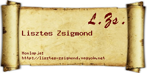 Lisztes Zsigmond névjegykártya