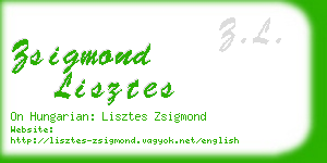 zsigmond lisztes business card